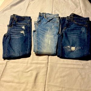 Kidpik Girls Size 10 Distressed Denim Jeans, 3 pairs, NWT
